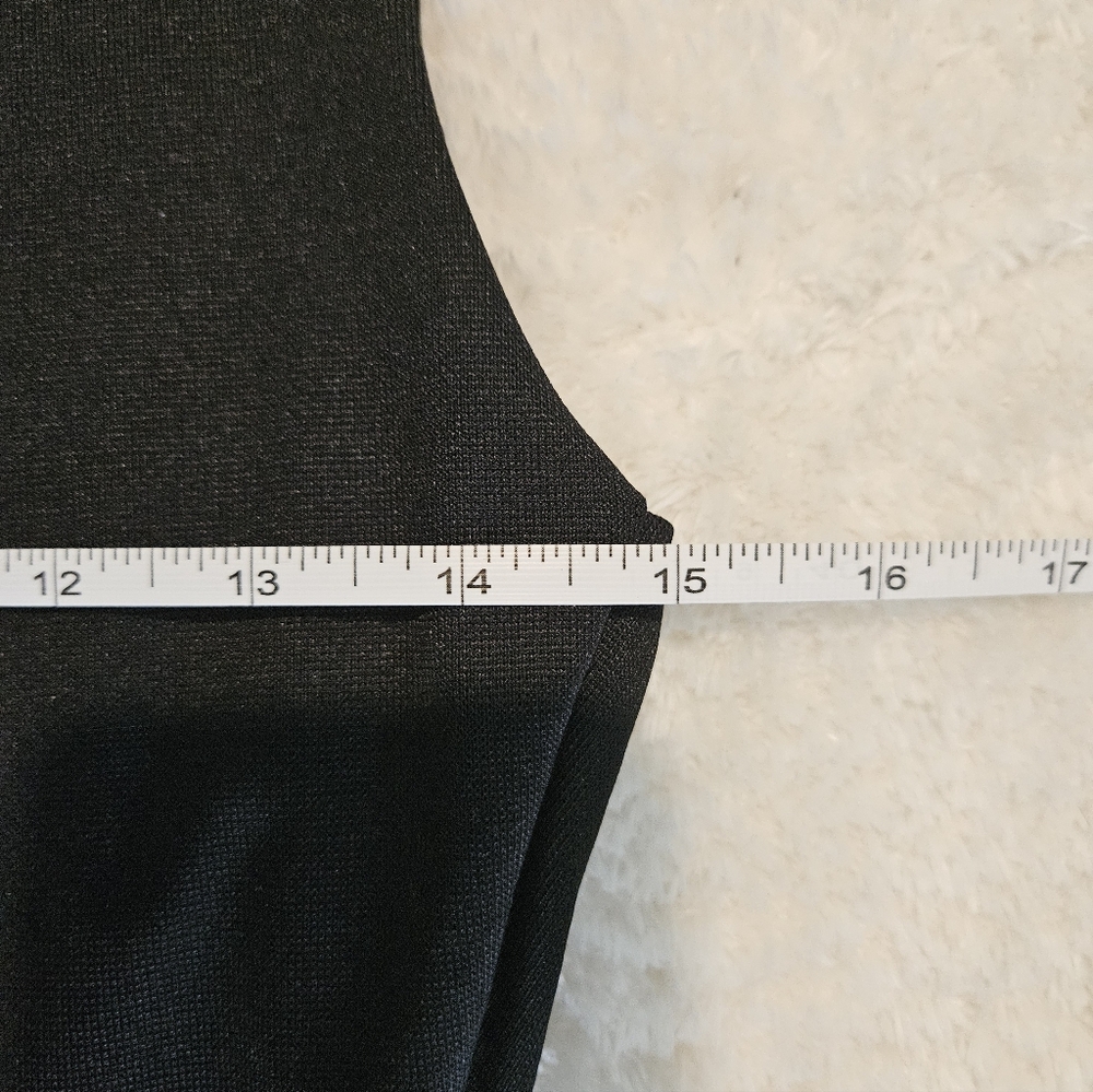 NEW Zara Sleeveless Black Bodysuit Size M Bodycon Minimalist Monochrome Tailored - Picture 9 of 11